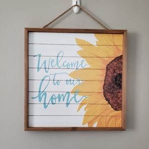 Welcome to Our Home Sunflower Wall Decor